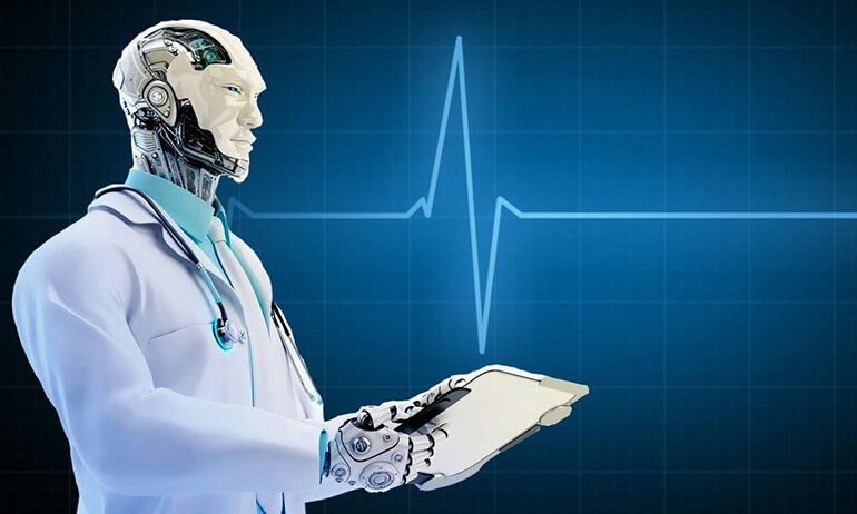 Doctor and patient using digital tablet